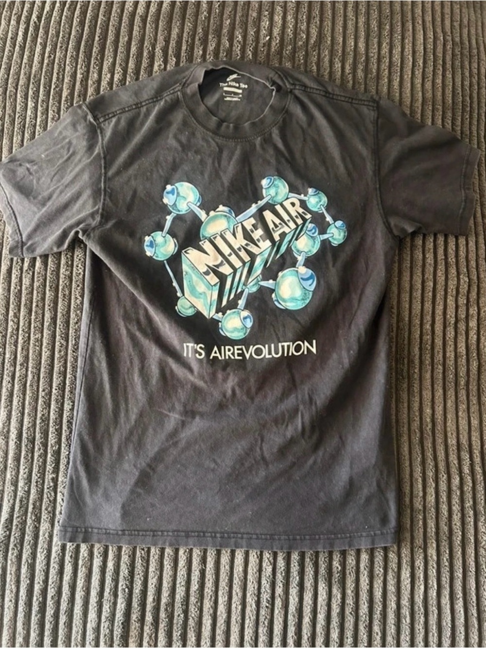 Nike Black Tee with Blue Graphic 'Nike Air'